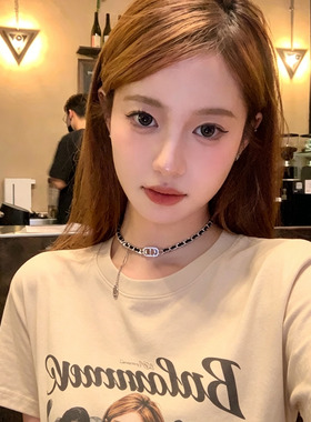 轻奢小众不致敏高保色锁骨链
