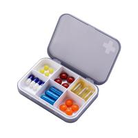 Joylife 1Pc Portable 6 Cells Travel Damp-proof Pill Medicine