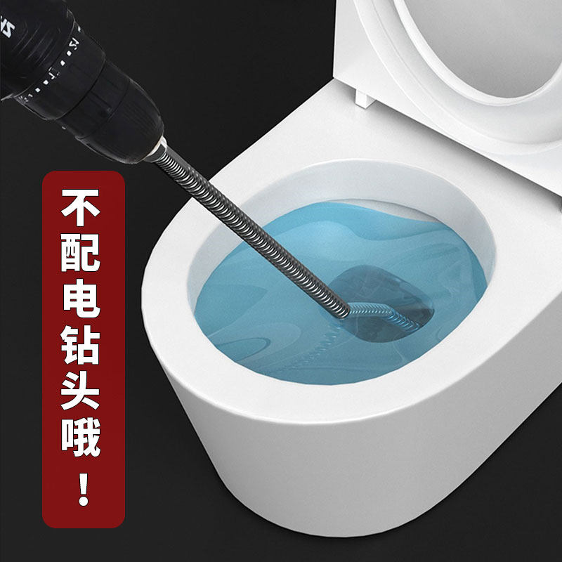 下水道疏通神器电动管道疏通器家用通马桶厨房地漏堵塞弹簧工具