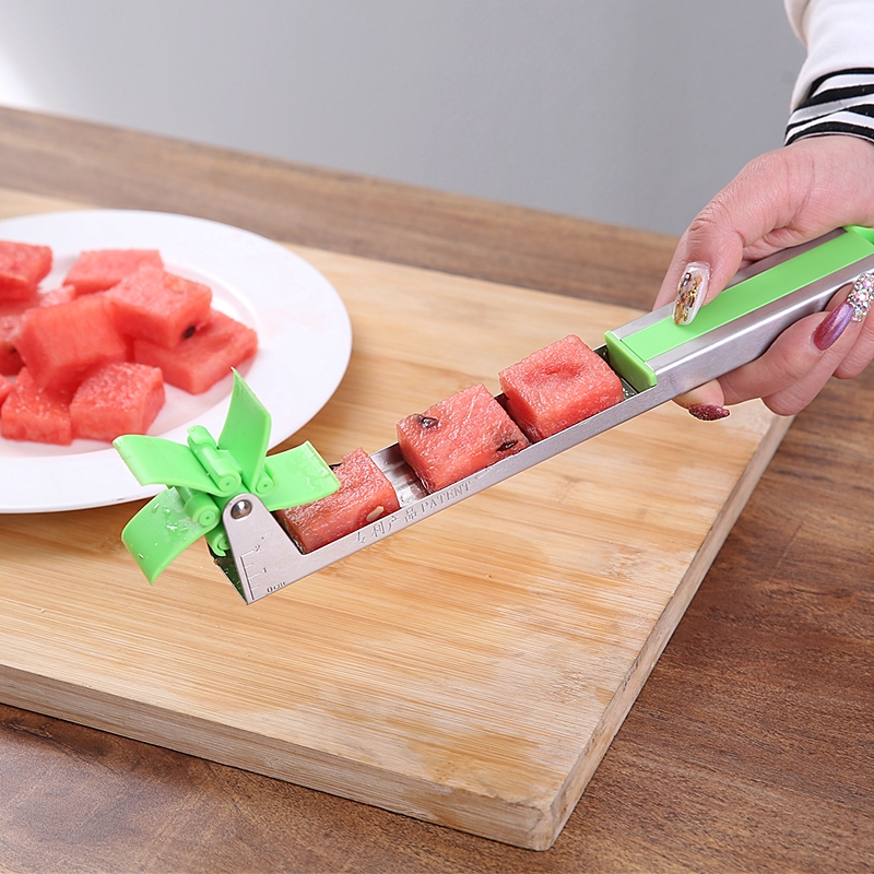 西瓜切丁神器304不锈钢开水果片分割小方块工具风车西瓜挖勺模具
