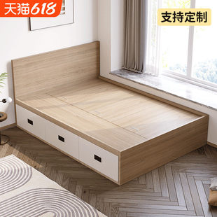 工厂直发香港1米2榻榻米床落地小户型卧室家用床定制儿童储物直送