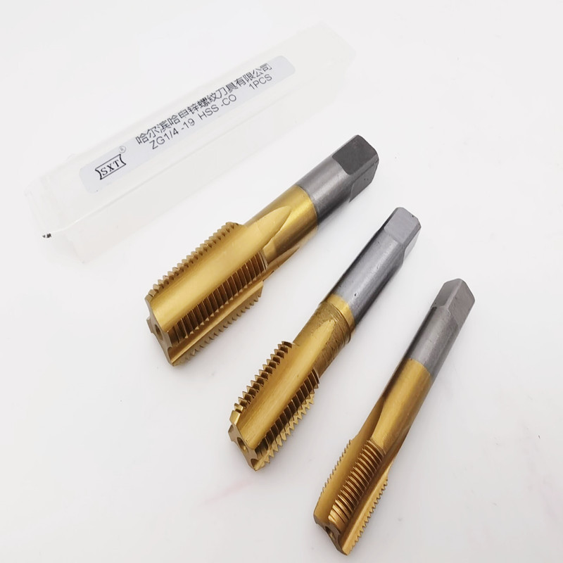 涂层管螺纹丝锥 镀钛含钴直丝攻G1/8 ZG1/2 RC1 NPT3/4厂家