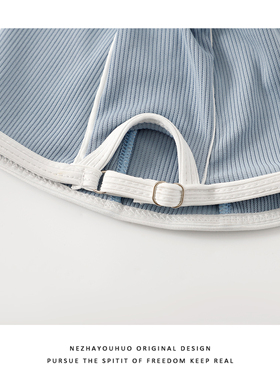 新款布料游泳帽纯欲风加大号可调节长发女生蓝色不勒头成人款纯色