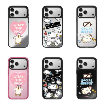 C家MagSafe可爱躺平鸭子适用苹果17Promax明星同款磁吸手机壳