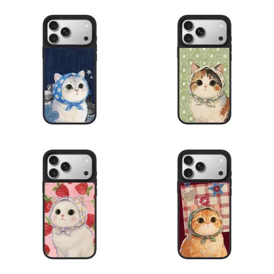 C家MagSafe秋冬头巾猫咪适用于苹果17Promax磁吸手机壳16pro可爱