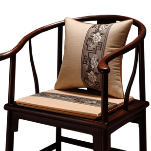 新中式椅垫红木椅子坐垫实木圈椅太师椅餐桌木凳垫子茶椅垫座椅垫