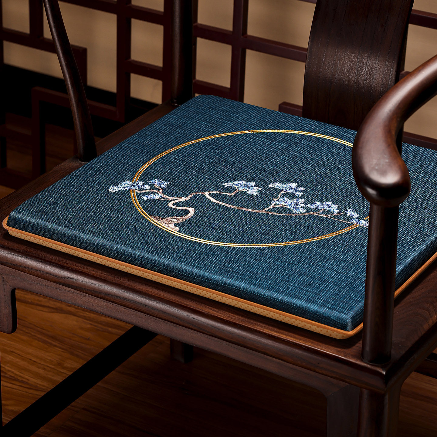 新中式红木椅子沙发坐垫座椅垫家具餐椅太师椅圈椅垫茶桌椅凳垫子