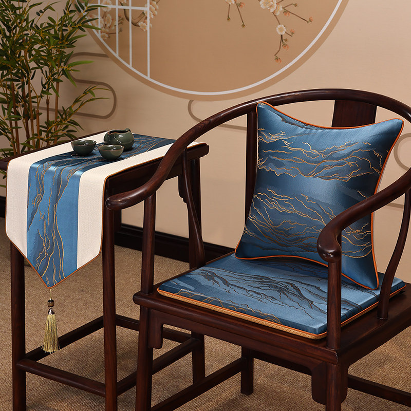 新中式红木椅子沙发坐垫座椅垫家具餐椅太师椅圈椅垫茶桌椅凳屁垫
