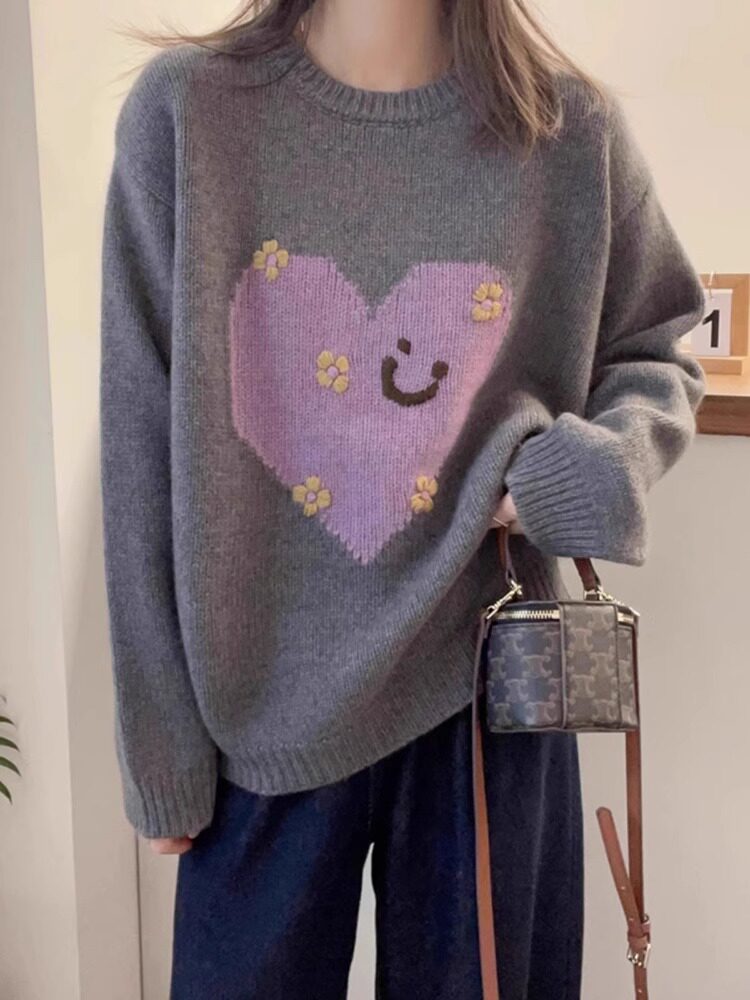 毛衣女春秋2025新款外穿宽松针织衫洋气内搭打底衫长袖羊绒衫上衣