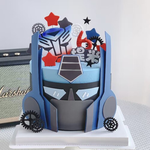变形金刚大黄蜂擎天柱生日蛋糕