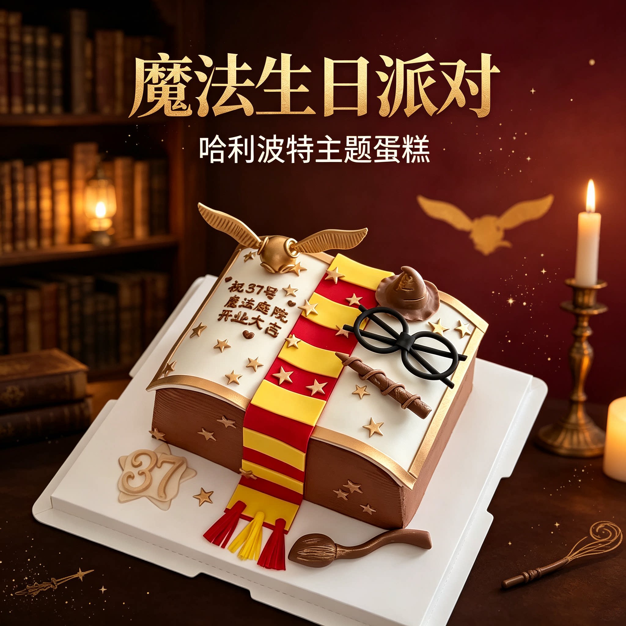 哈利波特主题儿童生日蛋糕