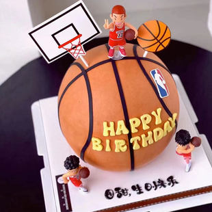 湖人队蛋糕可定制篮球蛋糕男士儿童男孩上海南京杭州全国同城配送