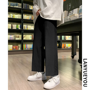 百搭宽松直筒裤 夏季 坠感阔腿西裤 子男高街ins潮流美式 痞帅休闲裤