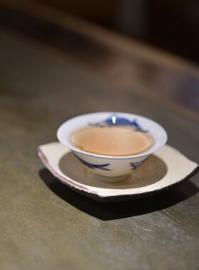 陶土茶杯垫 台湾李善愔老师手作上釉四方百搭杯垫功夫茶具博茶堂