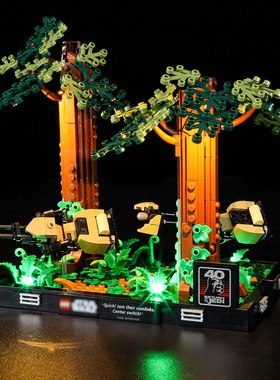 YEABRICKS灯饰适用乐高星战75353恩多摩托追逐立体模型积木灯光组