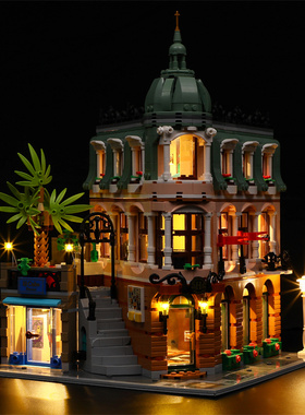 YEABRICKS适用乐高10297灯饰 转角精品酒店建筑街景LED灯光组配件