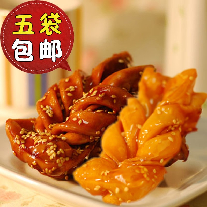 中国 台湾休闲食品 黑熊黑糖蜂蜜麻花240g 纯手工制作休闲零食