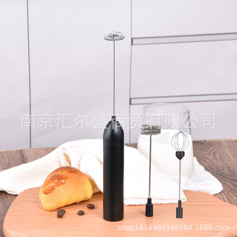 新款电动打奶泡器不锈钢打奶器 牛奶咖啡打泡器手持搅拌机 打蛋器