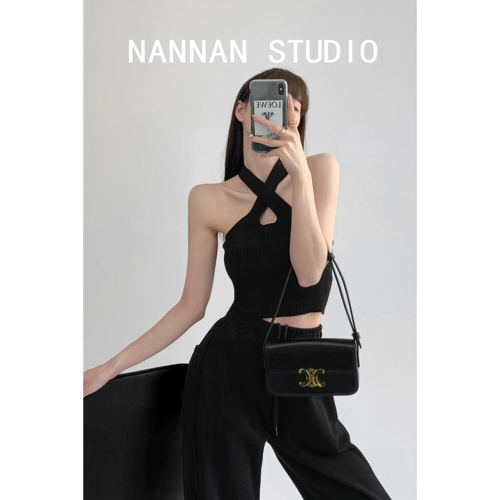 Трикотажный весенний жилет, летняя короткая майка топ, базовый свитер без рукавов, премиум класс