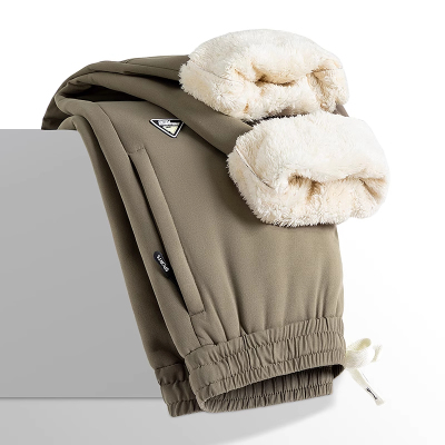 羊羔绒裤子男士冬季新款加绒加厚卫裤运动休闲裤束脚防寒保暖棉裤