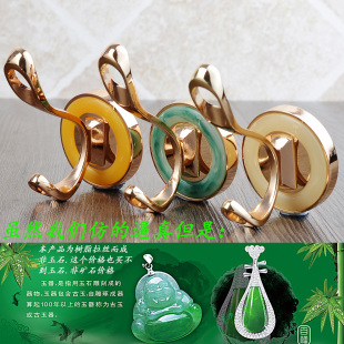 衣服挂钩壁挂墙壁挂衣架单钩单个挂衣钩门后衣柜衣帽钩 金镶玉欧式