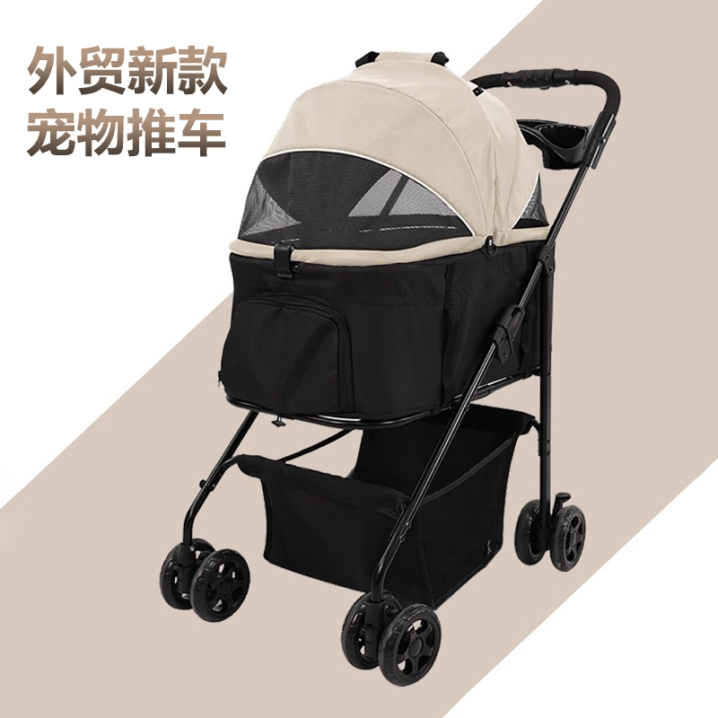 外貿新款寵物推車輕便可折疊便攜
