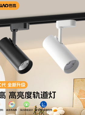 led轨道射灯30w瓦导轨灯服装店背景墙店铺商用超亮聚光二线滑道灯