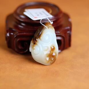 久龙玉器收藏级和田玉吊坠且末料和田玉挂件事事如意23.70