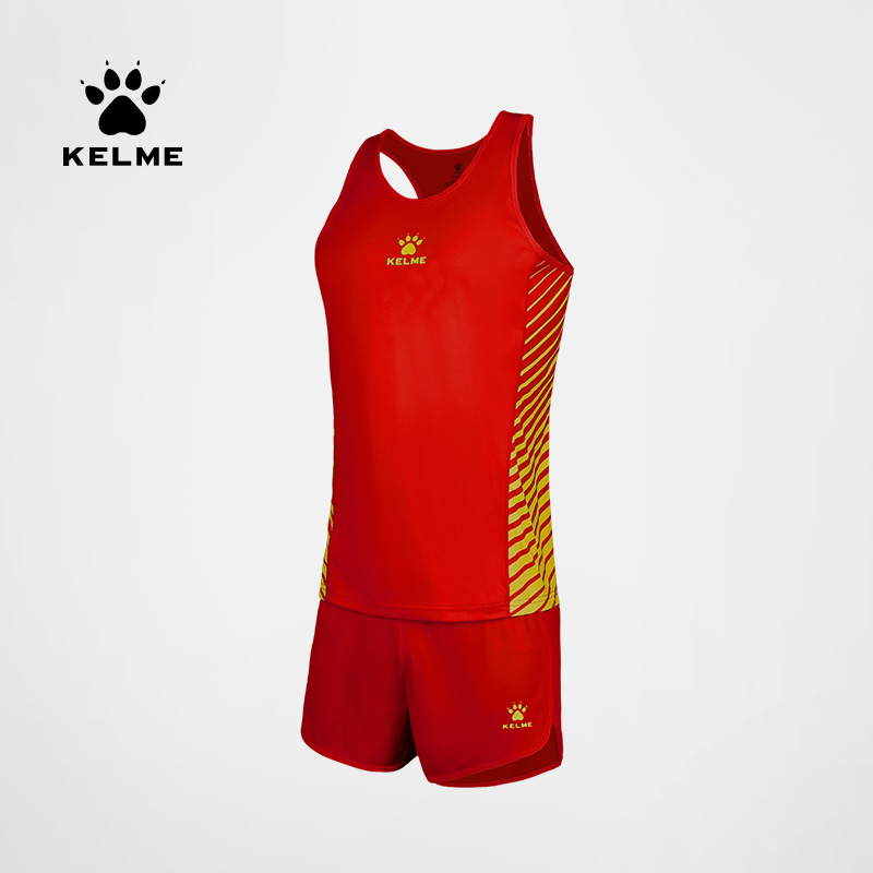 KELME卡尔美田径训练服套装男女体育生体考长跑运动服马拉松背心