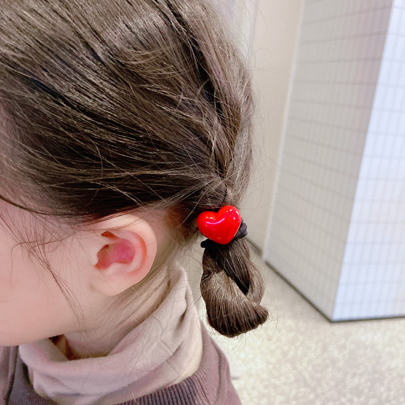 红色新年扎头发绳可爱卡通皮筋少女马尾发圈本命年不
