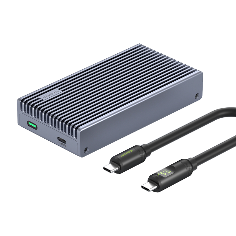 海备思USB4.0硬盘盒m2雷电4/3固态移动ssd 40gbps四nvme外接盒