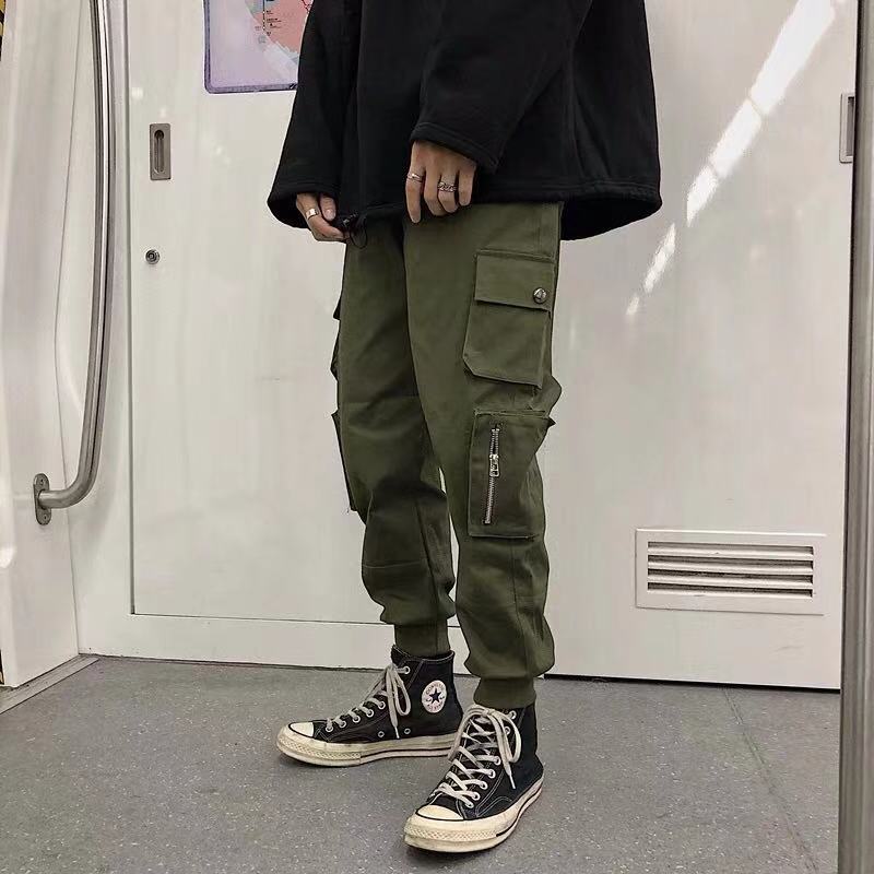 ins宽松bf束脚显瘦春季新款工装裤(非品牌)
