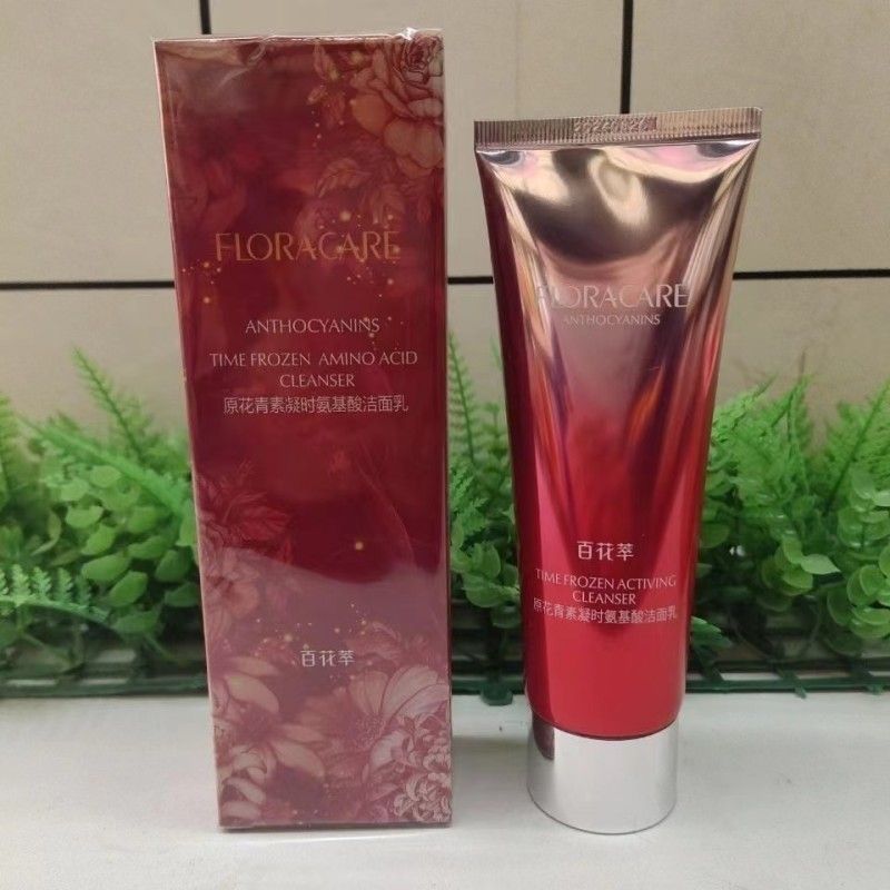 百花萃原花青素凝时氨基酸洁面乳深层清洁保湿补水洗面奶滋润紧致