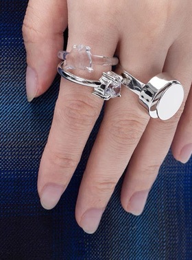 TysGrocery女亚克力组合戒指