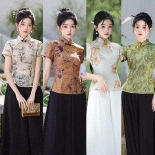 夏露2026年夏新款改良旗袍日常国风新中式小上衣轻薄年轻中老年女