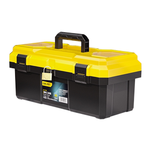 得力工具箱工业级五金工具收纳盒电工专用家用多功能工具盒塑料箱