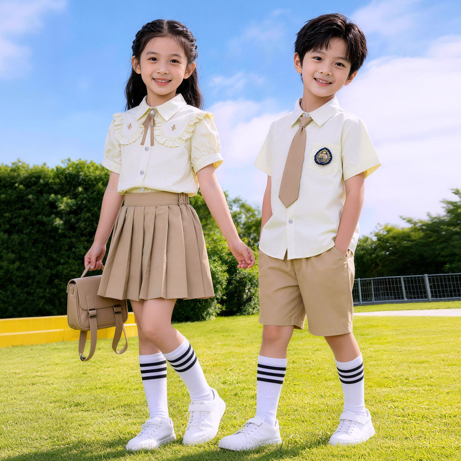 小学生校服夏装六一儿童合唱演出服夏季班服幼儿园园服大班毕业服