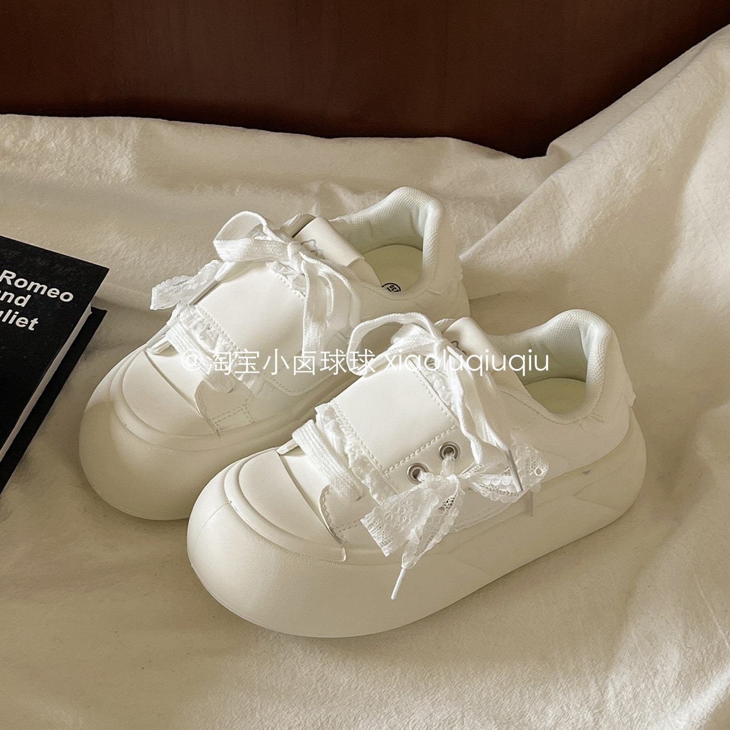 小卤球球 板鞋子春季女款2026新款厚底小白鞋ins潮百搭小众面包鞋,女鞋,时尚休闲鞋,淘宝优惠券,粉丝福利购,淘宝优惠卷