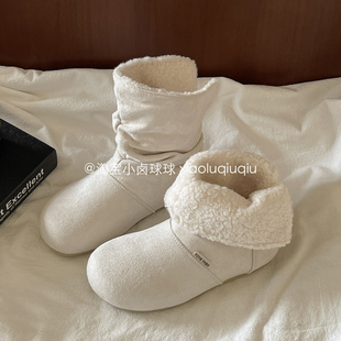 子女鞋 加绒保暖二棉鞋 冬雪地鞋 2025新款 两穿短靴 女款 小卤球球鞋
