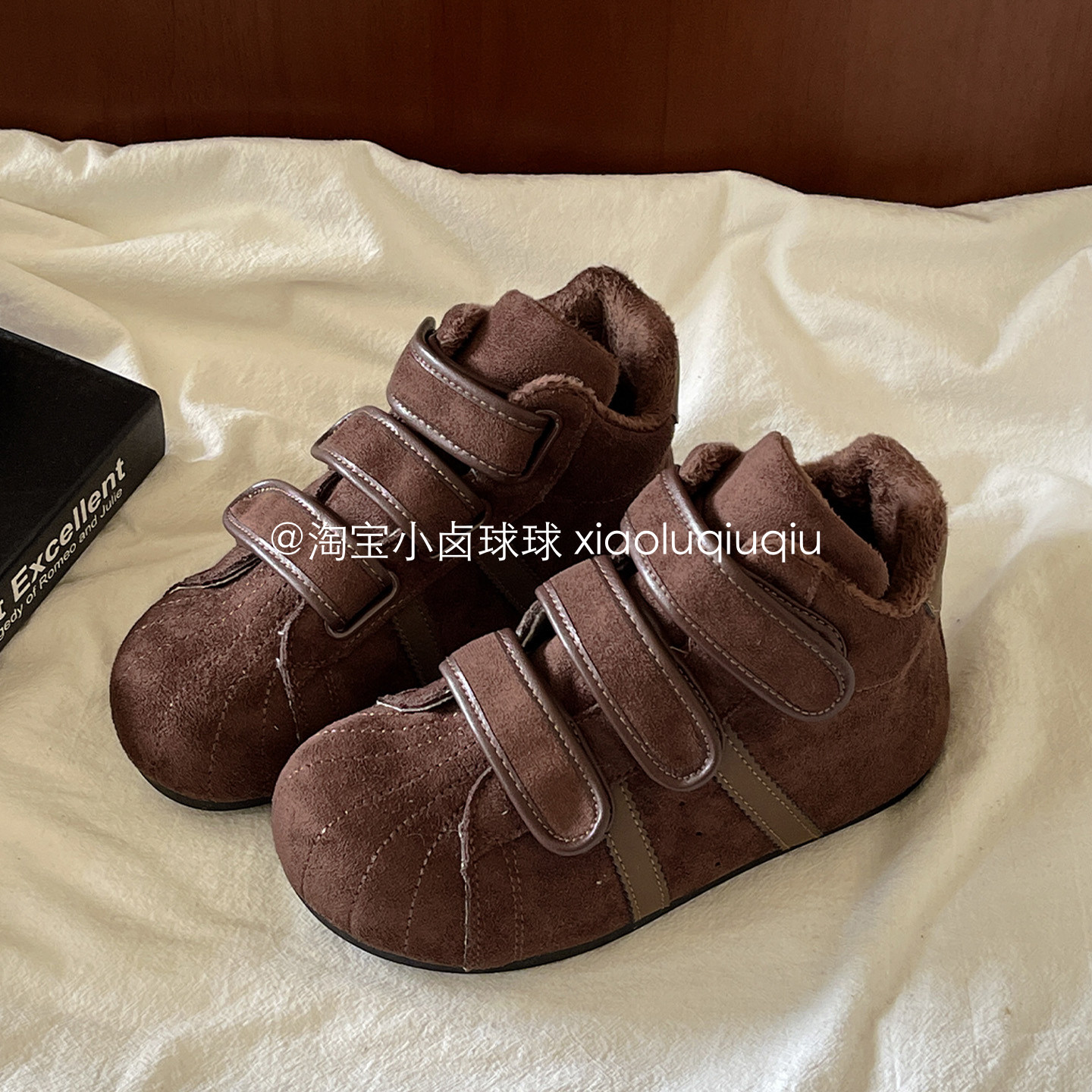 小卤球球冬季爆款板鞋加绒小白鞋2025新款鞋子女鞋百搭休闲二棉鞋,女鞋,棉鞋,淘宝优惠券,粉丝福利购,淘宝优惠卷