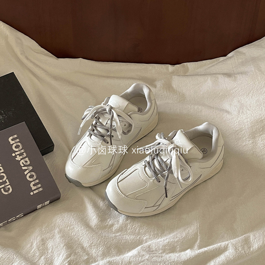 小卤球球厚底鞋子女秋小白鞋2025新款爆款百搭小众板鞋学生德训鞋,女鞋,德训鞋,淘宝优惠券,粉丝福利购,淘宝优惠卷