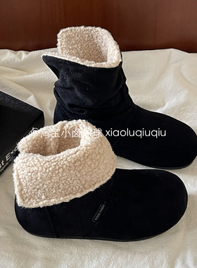小卤球球超好看冬鞋雪地靴女加绒二棉鞋厚底短靴保暖2025新款板鞋
