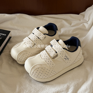 厚底小白鞋 小卤球球韩系阿甘鞋 春夏魔术贴百搭板鞋 2026新款 子女款