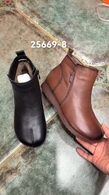 女鞋2025冬季新款时尚百搭女棉鞋休闲棉鞋短靴时装靴25669-8