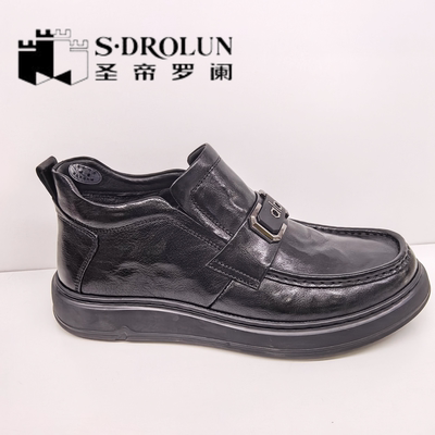 圣帝罗阑男鞋2025冬季新款时尚百搭男棉鞋高帮厚底休闲棉鞋A9927-