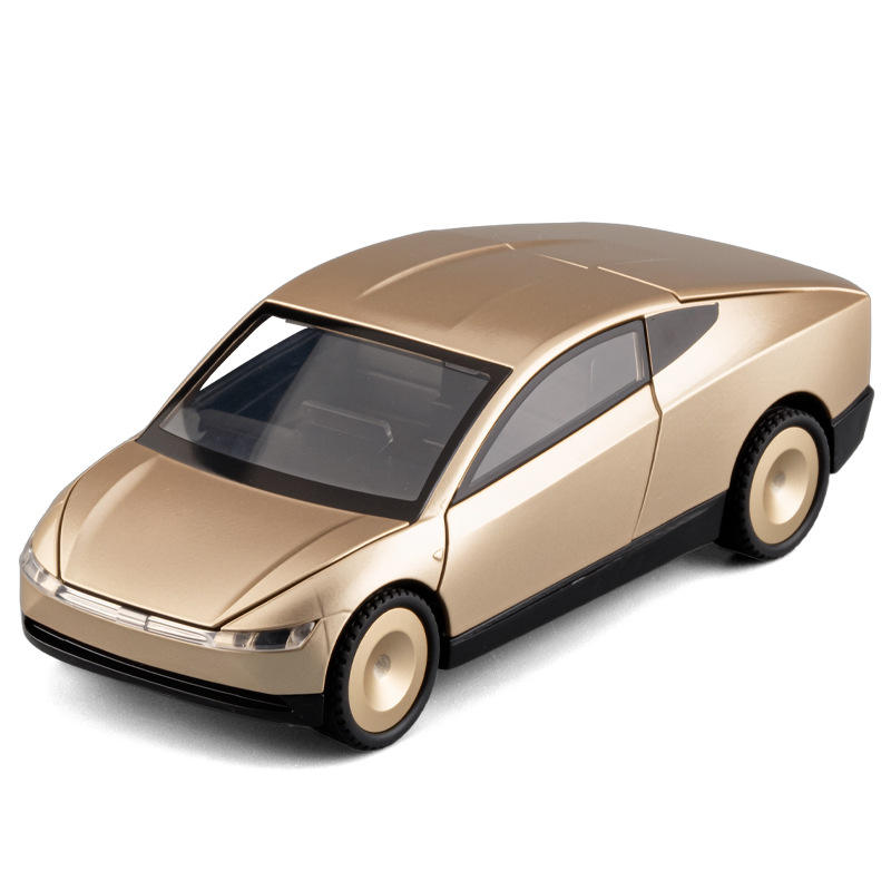 新款 1:32特斯Robotaxi合金车模声光办公室桌面摆件热销