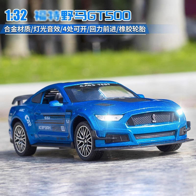 新款 车致福1:32特野马GT500道奇蝰蛇声光仿真合金汽车模型玩具
