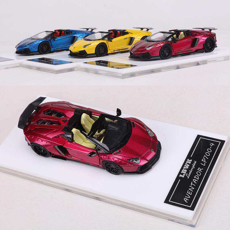 新款 RM犀牛1:64兰博Aventador LP700-4敞篷跑车合金仿真汽车模型