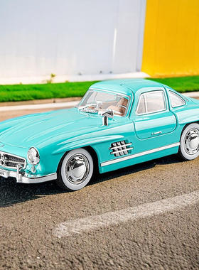 新款 嘉业1/22本治300SL合金汽车模型声光玩具轿车仿真复古老爷车