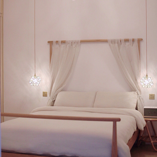 新中式纯实木架子床幔定制四柱床双人现代简约格约拉床幔床帘纱幔